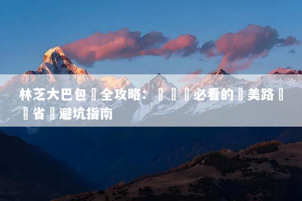林芝大巴包車全攻略：團隊遊必看的絕美路線與省錢避坑指南