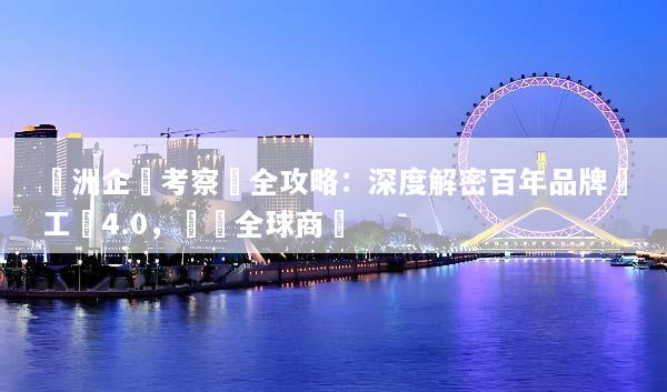 歐洲企業考察遊全攻略：深度解密百年品牌與工業4.0，搶佔全球商機