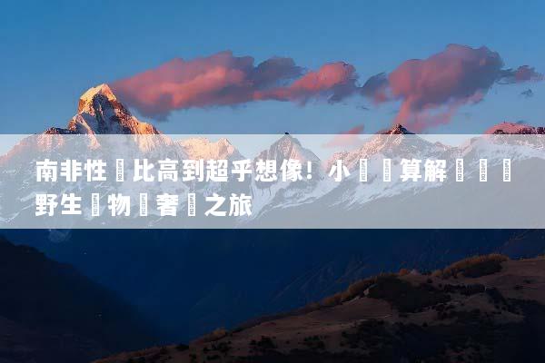 南非性價比高到超乎想像！小資預算解鎖頂級野生動物與奢華之旅